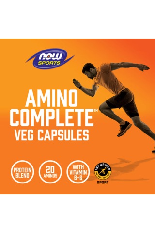 Now Foods Sports Amino Complete Glutamine & Arginine & Ornithine 120 Veg Caps Aromasız