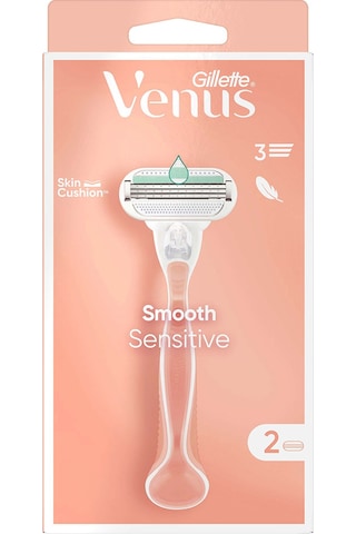 Gillette Venus Smooth Sensitive Tıraş Makinesi + Yedek Bıçak 2'li