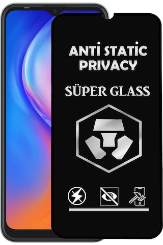 Tecno Spark 6 Go Tam Kaplayan Anti Statik Hayalet Süper Temperli Cam Ekran Koruyucu