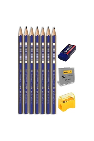 Karakalem Eskiz Çizim Seti Duralit Seti 25x35 Cm 1 Paket Resim Kağıdı Faber Dereceli Kalem Seti Hamur Silgi Sınav Silgisi