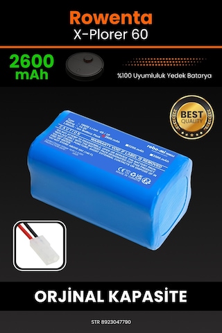 Rowenta X-plorer 60 Serie Uyumlu 2600 Mah Robot Süpürge Bataryası