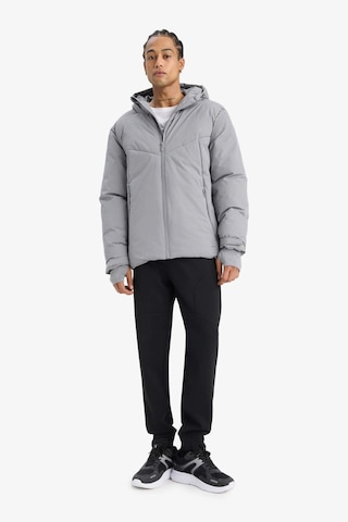 Defacto Defactofit Su İtici Regular Fit Kapüşonlu Fermuarlı Rüzgar Geçirmez Mont E9487ax25wngr91 Gri-gr91