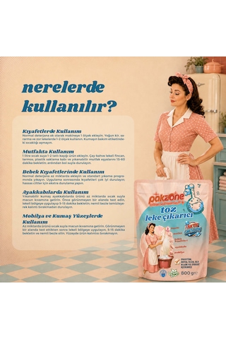 Pakzone Aktif Oksijen Çamaşır Ve Yüzey İçin Çok Amaçlı Oksijenli Toz Leke Çıkarıcı 800 Gr