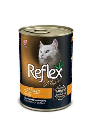 Reflex Plus Tavuklu Parça Etli Yetişkin Kedi Konservesi 24 x 400 G