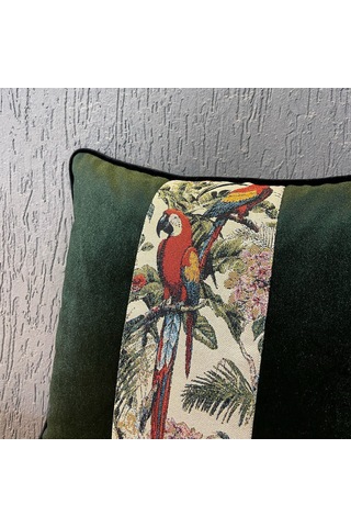 "verde" Bordürlü Kırlent Kılıfı Yeşil