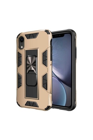 Apple Uyumlu iPhone Xr 6.1 Kılıf Zore Volve Kapak Gold