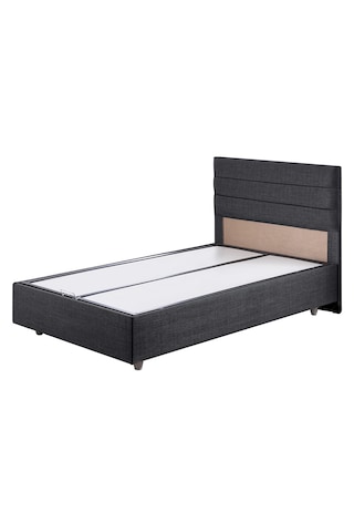 Sofia İkili Set, Sofia Tek Kişilik Baza Başlık Seti Antrasit 90 x 190