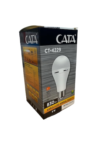Ct-4229 9w/6400k Şarjlı Led Ampul Cata Diğer