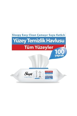 Sleepy Easy Clean Çamaşır Suyu Katkılı Yüzey Temizlik Havlusu 100 Adet Diğer