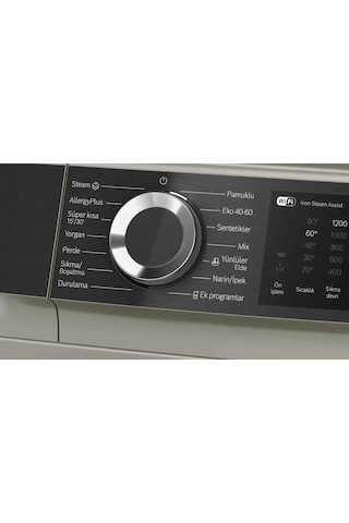 Bosch WGK252ZXTR 10 KG 1200 Devir Çamaşır Makinesi Gümüş