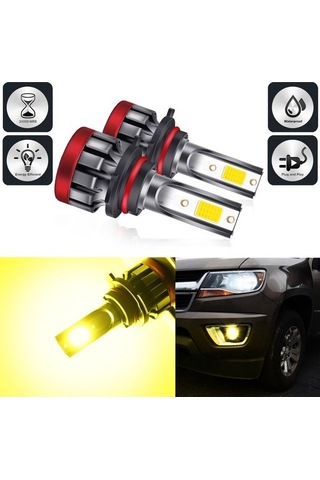 Ulzyvf Yüksek Su Sis Sarı, Reedark 3000 Lümen, Led Ip68 Su Geçirmez Far Ampulü 9006/hb4 30w 3000k 2 Adet