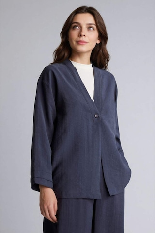Defacto Regular Fıt V Yaka Modal Kimono H0673ax26spnv42 Lacivert-nv42