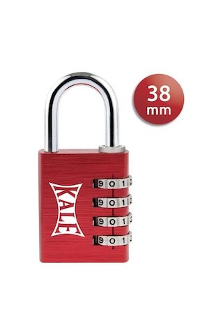 Kale Kilit 4 Basamaklı Şifreli Asma Kilit Kırmızı 38 Mm