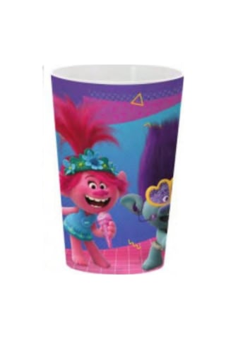 Flosoft Lisanslı Trolls Çocuk Kahvaltı Seti, Trolls Desenli Kase Tabak Bardak 3 Lü Yemek Seti