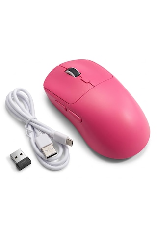 Kablosuz Bluetooth Ve Usb Alıcılı Gaming Mouse Sessiz Tık Type-c Şarjlı 6400 Dpı 3 Modlu Bilgisayar Laptop Oyuncu Faresi Cn10 Pembe