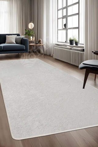 Halı Krem Cool Janjanlı Yıkanabilir Kaymaz Kesme Ince Yolluk Kilim Salon Halısı Modelleri, Janjanlı-krem-saçaksız, Çok Renkli