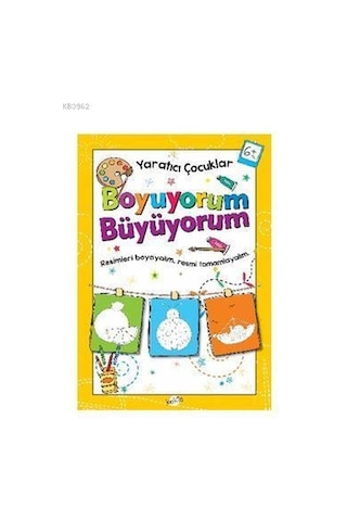 Yaratıcı Çocuklar Boyuyorum Büyüyorum 6 Yaş Boyama Kitabı- Kukla