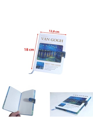 Mıknatıs Kapaklı 110 Yaprak Çizgili Defter Manzara Baskılı Not Defteri Ebat: 18 Cm X 12,8 Cm Çok Renkli