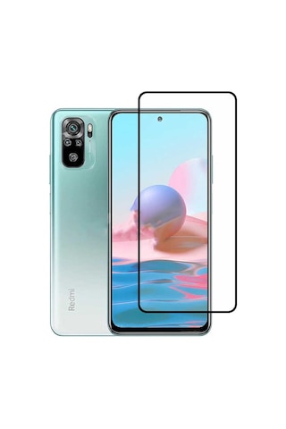 Xiaomi Redmi Note 10S Kenarları Kırılmaya Dayanıklı Ekran Film Siyah