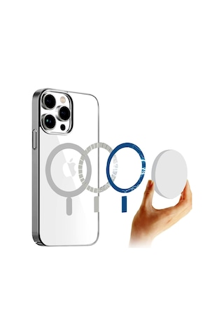 Apple Uyumlu iPhone 14 Pro Max Kılıf Magsafe Özellikli Titanyum Seri Silikon Kapak