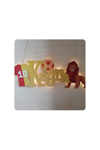 Deniztasarım Takım Temalı Aslanlı Kapı Süsü Çok Renkli