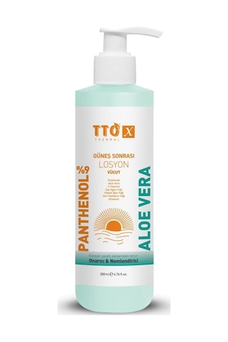 Tto X Aloe Vera Losyon Güneş Sonrası Bakım, Nemlendirici, Ferahlatıcı, Yatıştırıcı 200 Ml