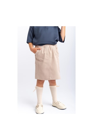 Oliventhekid Gabardin Kız Çocuk Etek Bej Bej