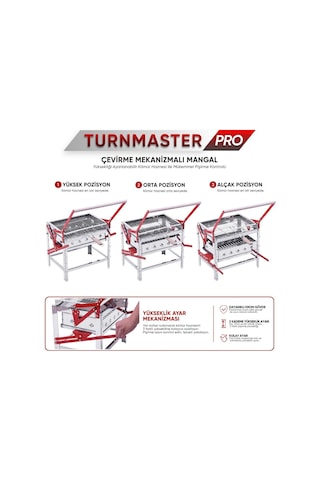 Çevirme Mekanizmalı Krom Mangal - Yükseklik Ayarlı - Argeus Turnmaster Pro Diğer