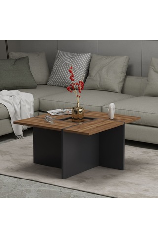 Sılva Orta Sehpa - Antrasit / Ceviz Antrasit - Ceviz