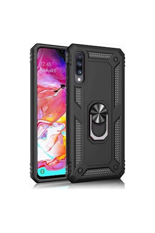 Samsung Galaxy Uyumlu A50 Kılıf Zore Vega Kapak Siyah