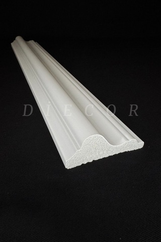 Diecor Dekoratif Boyanabilir 1 Adet 6 Cm Eğimli Polistren Duvar Çıtası Beyaz 60 X 17 Model:xa245
