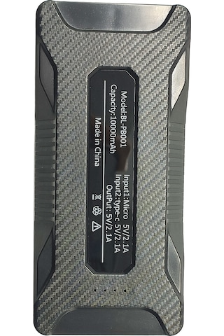 Monyee Siyah 10000mah Power Bank - 24 Saat Süreyle 100m Işık Mesafesi Sağlayan 2w Güçlü Fenerli Taşınabilir Şarj Cihazı