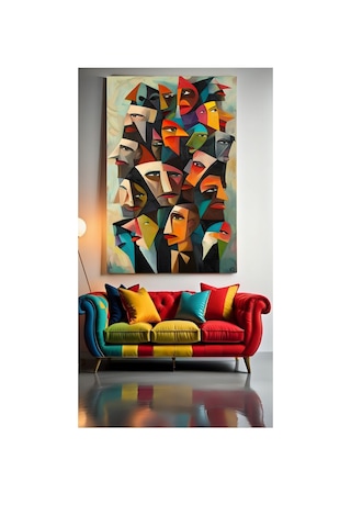 Soyut Sanat Duvar Salon Güzellik Salonu Ofis Dükkan Dekarasyon Kanvas Tablo