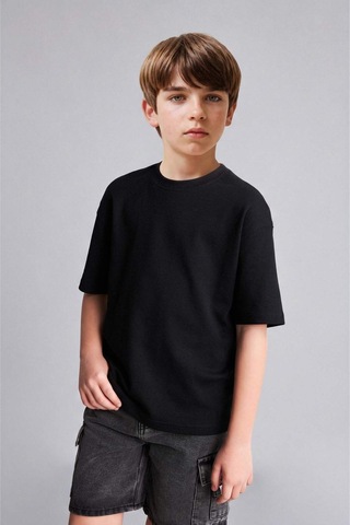 Defacto Oversize Tişört Erkek Çocuk G6486a826smbk81 Siyah-bk81