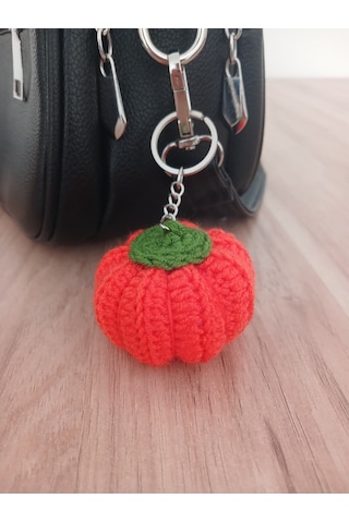 Örgü Amigurumi Bal Kabağı Anahtarlık