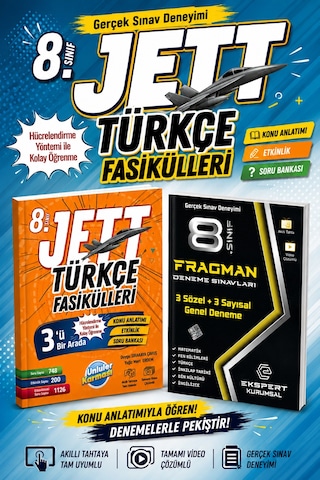 8.sınıf Jett Türkçe Fasikülleri -3 Fragman Deneme