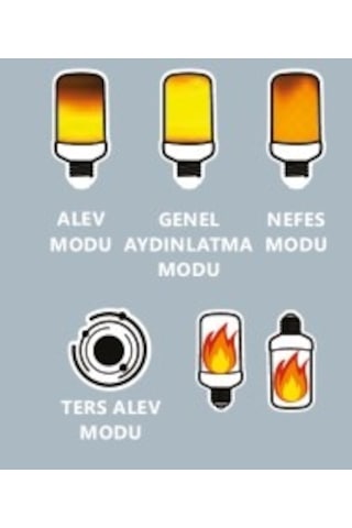 Noas Yl95 0506 Alev Ampul 5w 1300k Amber E27 Duy