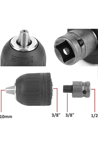 Somun Sökme Sıkma Makinesi İçin 10mm Mandren Dönüştürme Seti Pratik Çözüm
