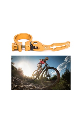 Ximistore9 31.8mm Alüminyum Bisiklet Oturma Çubuğu Klembi, Hızlı Serbest Bırakma, Dağ Ve Yol Bisikletleri İçin, Hafif Ve Dayanıklı, Altın Rengi Altın