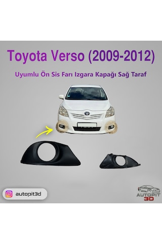 Toyota Verso 2009-2012 Uyumlu Sağ Ön Sis Farı Izgara Kapağı