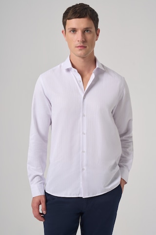 Morven Erkek Beyaz Trend Slim Fit İtalyan Yaka Gömlek 25mc004068600 Beyaz Beyaz