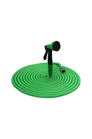 Symbee Yeşil 25ft Geniş Kullanımlı Otomatik Genişleyen Su Hortumu - 7 Farklı Sprey Modu İle Araba Yıkama, Bahçe Sulama Ve Temizlik Yeşil