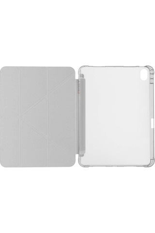 Apple Uyumlu iPad Air 10 9'' 2022 2020 Üçgen Katlanabilir Kalem Şarj Bölmeli Standlı Kılıf Kapaklı