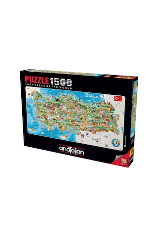 Anatolian 1500 Parçalık Puzzle - Türkiye Haritası 3793