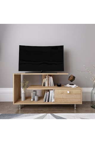 Mıxı Tv Ünitesi Tv Sehpası 120 Cm Meşe