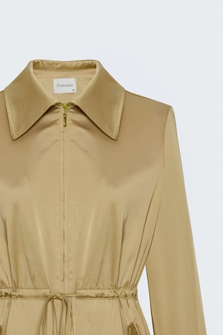 Sateen Beli Bağlamalı Ceket - Camel-138026