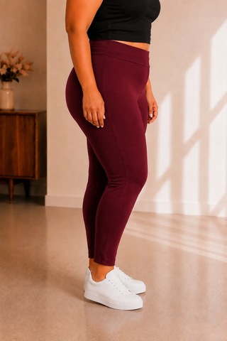 Sngl Tekstil Kadın Büyük Beden Çelik İnterlok Kumaş Toparlayıcı Tayt 3xl 4xl 5xl 6xl 7xl 8xl 9xl Bordo