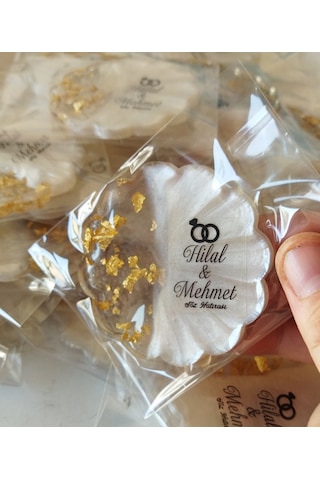 Epoksi Magnet 25ad Gold Söz Nişan Nikah Düğün Sünnet Hediyeliği P