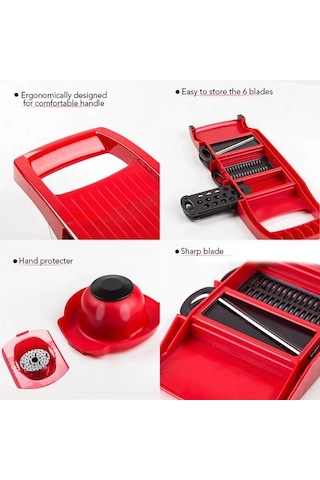Maiyame Mutfak Sebze Dilimleyici - Manuel Mandolin Tipi Patates Soyucu, Havuç Peynir Rende Aleti, Akrilik Malzeme, 200mm Bıçak Uzunluğu Diğer