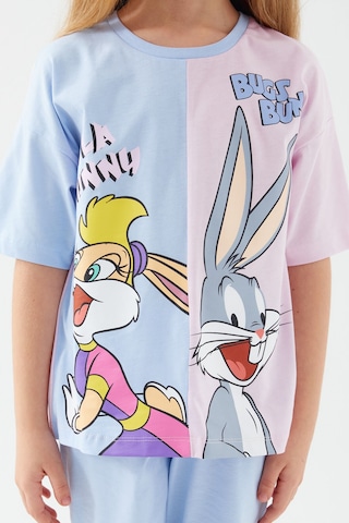 Looney Tunes Lola Bunny And Bugs Bunny Mavi Kız Çocuk Kapri Takım Mavi